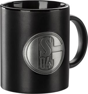 FC Schalke 04 Kaffeebecher schwarz Metall-Emblem 0. 3 Liter