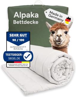 Alpaka Bettdecke Ganzjahresdecke 155x220 "Alpakanacht" 100% Alpaka Wolle