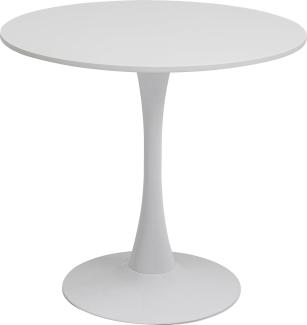 Kare Design Tisch Schickeria Weiß Ø80, 74x80x80cm
