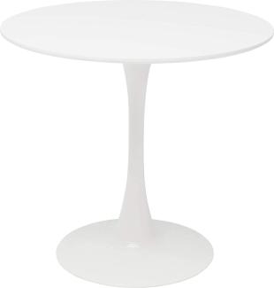 Kare Design Tisch Schickeria Weiß Ø80, 74x80x80cm