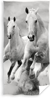 Heste Badehåndklæde - 100 procent bomuld