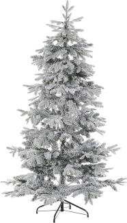 Künstlicher Weihnachtsbaum schneebedeckt 210 cm weiß TOMICHI