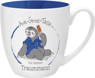 GRUSS & CO Anti-Stress-Tasse Motiv "Traummann" | Tasse mit Spruch, 45 cl, New Bone China | Geschenk für Ihn | 45512