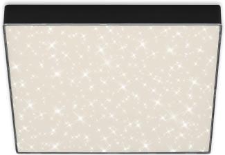 Briloner LED Deckenleuchte Flame Star schwarz 28,7 cm mit Sternenhimmel