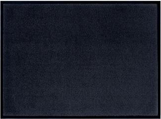 Teppich Boss waschbare In- & Outdoor Fußmatte Uni einfarbig - schwarz - 80x120x0,7cm