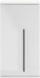 Badezimmer Hängeschrank Design-D in Hochglanz weiß 45 x 85 cm