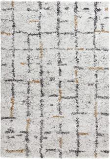 Hochflor Teppich Grid creme - 200x290x3cm