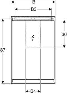 Geberit ONE Spiegelschrank mit ComfortLight, 1 Tür, Aufputzmontage, Aluminium eloxiert, 60x90cm, 505.81, Ausführung: Anschlag rechts - 505.811.00.1