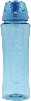 Steuber Trinkflasche Flavour 700ml hellblau mit Filtereinsatz, für Sport & Freizeit, Schraubverschluss mit Dichtungsring, Tragelasche
