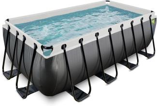 EXIT Black Leather Pool mit Filterpumpe - schwarz 400x200x122cm