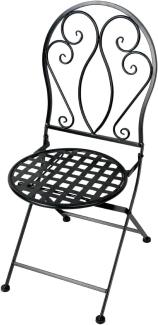 Primaster Metall Stuhl Provence Eisen Schwarz Gartenstuhl