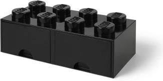 Lego 'Storage Brick 8' Aufbewahrungsbox schwarz mit 2 Schubladen