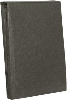 Traumschlaf Melange Biber Spannbetttuch | 180x200 cm | anthrazit