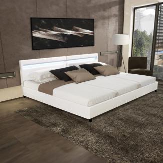 HOME DELUXE Familienbett NUBE mit Schubladen 270 x 200 cm - Farbe: weiß, mit Matratze