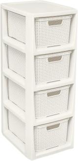 Branq Bookcase with 4 baskets BranQ antique white
