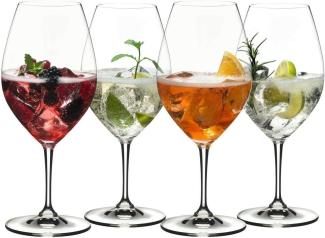 Riedel Aperitivo, 4er Set, Aperitifglas, Rotweinglas, Weinglas, Aperitif, Hochwertiges Glas, 995 ml, 5260/51