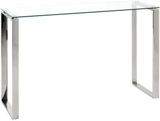 Konsolentisch aus Glas/ Metall, ca. 120x40cm