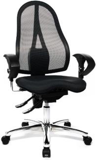 Topstar ST19UG20 Sitness 15, ergonomischer Bürostuhl, Schreibtischstuhl, inkl. höhenverstellbare Armlehnen, Bezugsstoff schwarz