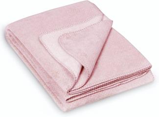 kids&me® kuschelige Babydecke aus Baumwolle (Bio) Oeko-TEX Zertifiziert und Made in Germany - weiche Wolldecke für Babys -rosa Baumwolldecke Mädchen 70x100cm