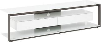 Maja TV-Rack 5206 mit 2 Klappen Metall anthrazit - Weißglas