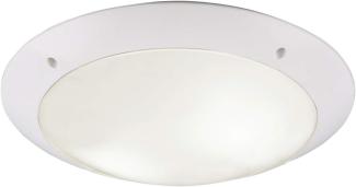 LED Außendeckenleuchte Wandlampe rund in Weiß matt - 33 cm