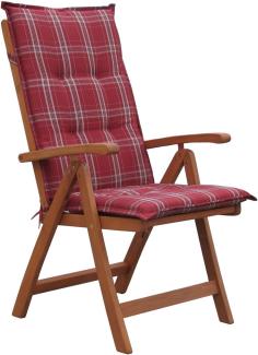 GRASEKAMP Qualität seit 1972 Auflage Rubinrot Kissen Polster für Klapp-Sessel Garten-Stuhl