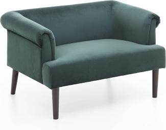 ATLANTIC Home Collection Loveseat Bigsessel Sessel Sofa 1,5-Sitzer Charlie Samt Grün