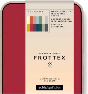 Schlafgut Frottee Spannbetttuch Frottex | 180x200 - 200x200 cm | red-deep