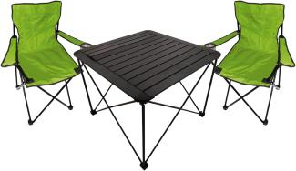 3teiliges Campingmöbel Set Campingtisch Campingstuhl L70xB70xH56cm