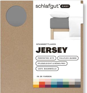 Schlafgut Spannbetttuch EASY Jersey | 90x190 - 100x200 cm | grey-mid