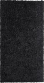 Teppich schwarz 80 x 150 cm Shaggy DEMRE