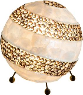 Kugel Tischlampe aus Muscheln, Durchmesser 25 cm, BALI
