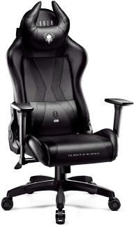 Diablo X-Horn 2. 0 Gaming Stuhl Bürostuhl Gamer Chair Schreibtischstuhl 3D Armlehnen Ergonomisches Design Nacken/- Lendenkissen Kunstleder Wippfunktion Schwarz King (XL)