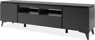 TV-Lowboard Visby in grau und Schiefer 177 cm