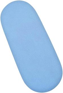 Frottee Spannbetttücher für Babykörbchen Passend für 33 x 76 cm Matratze (Blau)