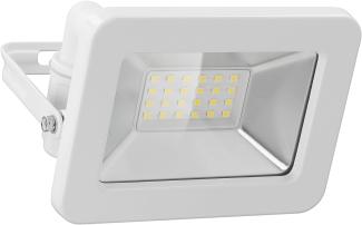 goobay 53871 LED Strahler Außen 20W / Außenstrahler IP65 / Neutralweißes Licht 1700 lm/LED Scheinwerfer Fluter Wandmontage / IP65 Gartenstrahler/Weiß