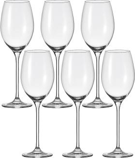 Leonardo Cheers Weißweinglas 6er Set, Weinglas, Weißwein Glas, Wein, Wasserglas, 400 ml, 81431