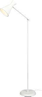 Stehleuchte ENZO mit Gelenk & Fußschalter in Weiß - Höhe 150cm