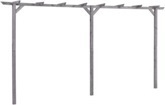 Garten-Pergola Grau 400x40x205 cm Imprägniertes Kiefernholz 313568