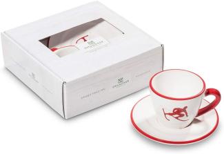 Rubinroter Toni, Espresso für Dich Gourmet - Gmundner Keramik Espressotasse - Mikrowelle geeignet, Spülmaschinenfest