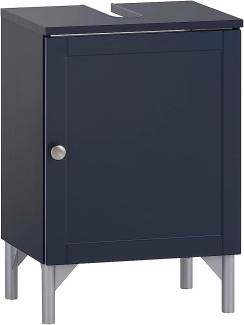 Schildmeyer Waschbeckenunterschrank Jesper, Holzwerkstoff, Nachtblau, 40,3 x 32 x 58,5 cm