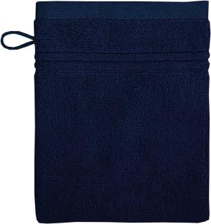 Bio Baumwolle Handtücher - alle Größen & Trendfarben Waschhandschuh, 16x21 cm, marine