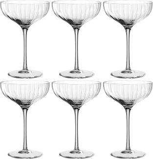Leonardo Poesia Champagnerschale 6er Set, spülmaschinengeeignete Sektgläser, Champagnergläser, Höhe 16 cm, 260 ml, klar, 069169