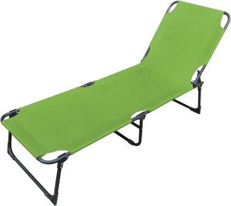 3-Bein Gartenliege Sonnenliege Strandliege Gartenmöbel Liegestuhl klappbar 188 cm lime grün