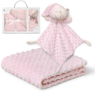 decke und Kuscheldecke 110 x 80 cm Fleece rosa