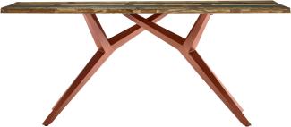 Esstisch 240x100 Altholz bunt Metall Holztisch Speisetisch Küchentisch Tisch