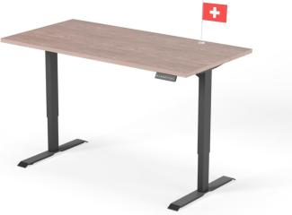 Schreibtisch DESK 160 x 80 cm - Gestell Schwarz, Platte Walnuss