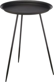 Zeller 17005 Tisch, Metall, schwarz, 39 x 39 x 53. 5 cm, Beistelltisch, Couchtisch, Kleiner Sofatisch, modern, Dekotisch, Dreibein