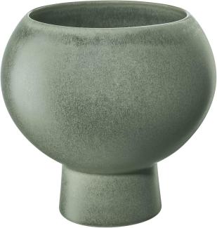 ASA Selection Vase / Übertopf moss, Blumenvase, Dekovase, Steingut, Grün, H 25 cm, 81055172