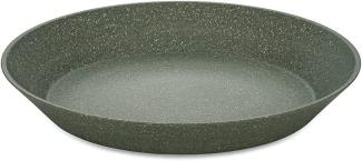 Koziol Tiefer Teller 4er-Set Connect Plate, Suppenteller, Schalen, Kunststoff-Holz-Mix, Nature Ash Grey, 24 cm, 7143701
